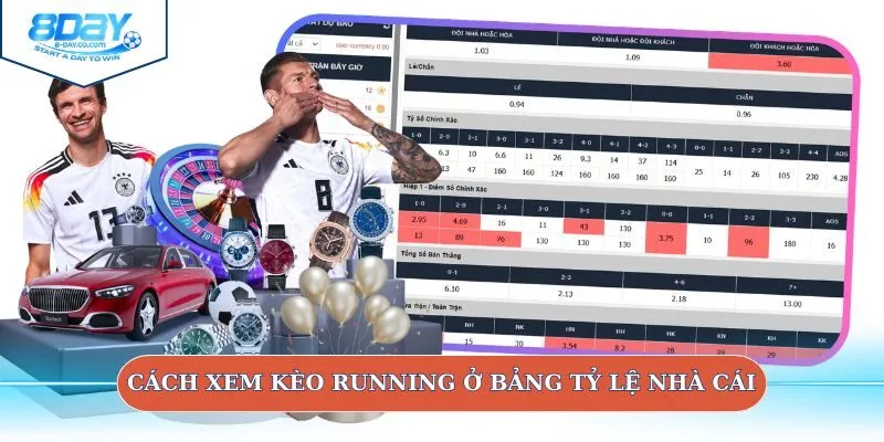 Cách xem kèo running ở bảng tỷ lệ nhà cái