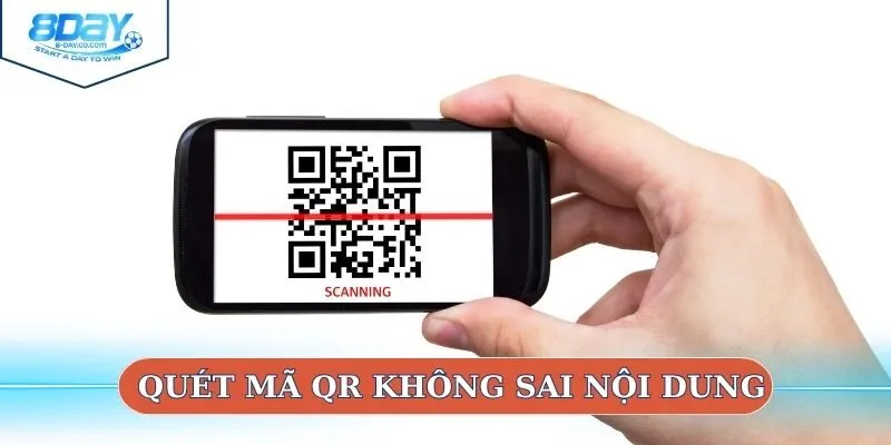 Quét mã QR code không sai nội dung